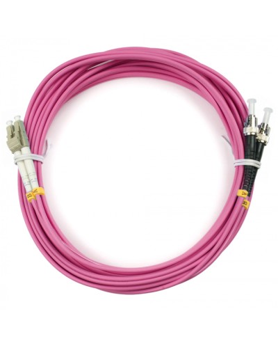 Шнур оптический duplex LC-ST 50/125 mm OM4 5м LSZH Cabeus FOP-50-OM4-LC-ST-5m в Чебоксарах Патч-корды оптические Pintop.ru