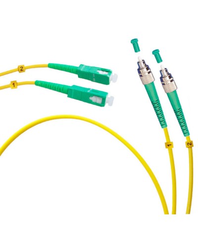 Шнур оптический duplex FC/APC-SC/APC 9/125 sm 10м LSZH Cabeus FOP(d)-9-FC/APC-SC/APC-10m в Чебоксарах Патч-корды оптические Pintop.ru