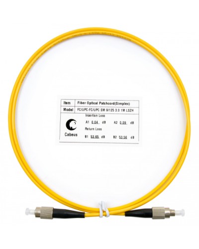 Шнур оптический simplex FC-FC 9/125 SM 1,5 м LSZH Cabeus FOP(s)-9-FC-FC-1,5M в Чебоксарах Патч-корды оптические Pintop.ru