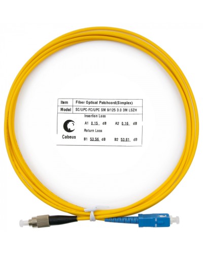 Шнур оптический simplex SC-FC 9/125 sm 3м LSZH Cabeus FOP(s)-9-SC-FC-3m в Чебоксарах Патч-корды оптические Pintop.ru