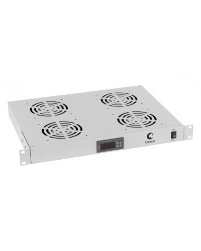 Панель вентиляционная с 4 вентиляторами с цифровым термодатчиком Cabeus JG03t в Чебоксарах Вентиляторные модули Pintop.ru