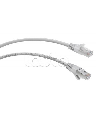 Патч-корд FTP, категория 5e, 2 м, экранированный, серый Cabeus PC-FTP-RJ45-Cat.5e-2m в Чебоксарах Патчкорды (медные) Pintop.ru