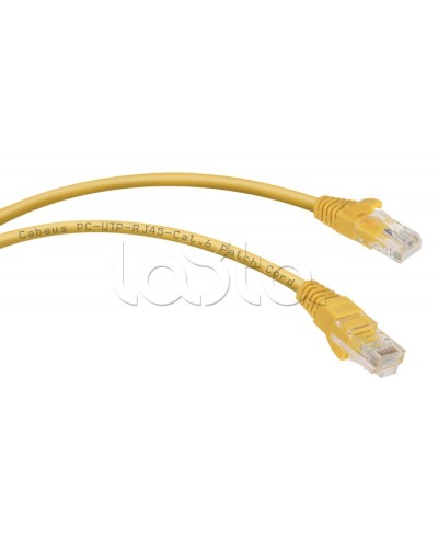 Патч-корд UTP, категория 6, 2 м, неэкранированный, желтый Cabeus PC-UTP-RJ45-Cat.6-2m-YL в Чебоксарах Патчкорды (медные) Pintop.ru