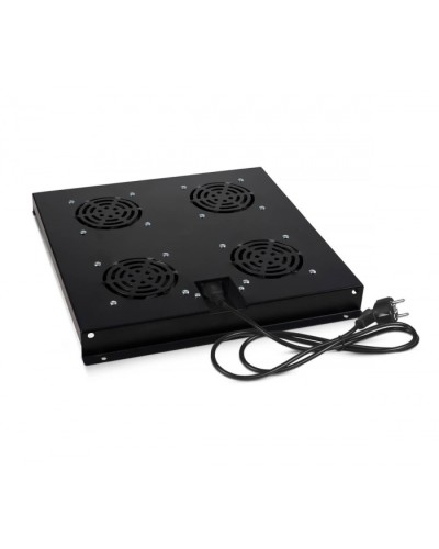 Модуль вентиляторный с 4-я вентиляторами, цвет черный (RAL 9004) Cabeus (TRAY-SC-120-BK) в Чебоксарах Вентиляторные модули Pintop.ru