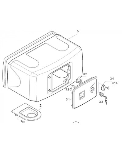 Корпус FERNI пластиковый Came 119RID122 в Чебоксарах Запчасти для шлагбаумов и автоматики Pintop.ru