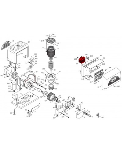 Крепление для фотоэлемента DBC к стойке Came 119RIR265 в Чебоксарах Запчасти для шлагбаумов и автоматики Pintop.ru