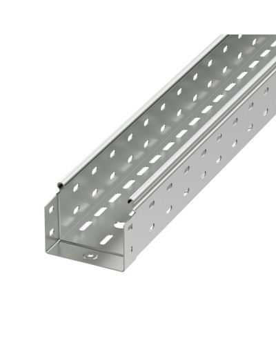 Лоток перфорированный 100х50 L3000 толщ.1,5 мм, горячеоцинкованный DKC (3526215HDZ) в Чебоксарах Аксессуары для лотков Pintop.ru