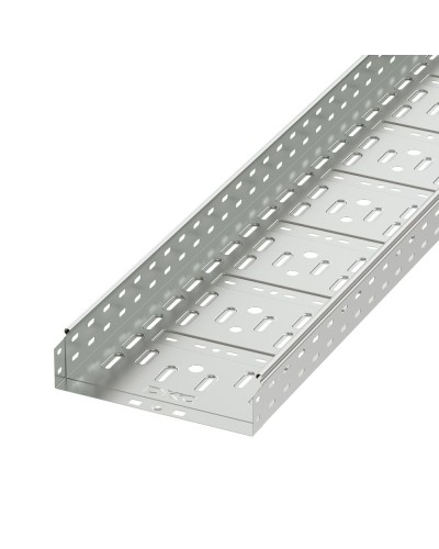 Лоток перфорированный 300х100 L 2000, цинк-ламельный DKC (35334ZL) в Чебоксарах Кабельные лотки Pintop.ru