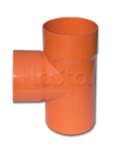 Тройник для двустенных труб 90 градусов D=110мм DKC 020110 в Чебоксарах Повороты, муфты, тройники Pintop.ru