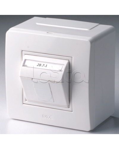 Коробка в сборе с 1 розеткой RJ45, кат.5е телефон / компьютер, коричневая розница DKC 10665B в Чебоксарах Распределительные коробки Pintop.ru