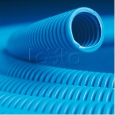 Труба ППЛ гибкая гофр. д.40мм, тяжёлая с протяжкой, 20м, цвет синий DKC 11540