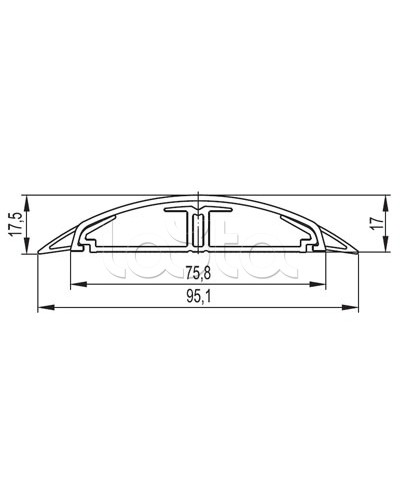 Кабель-канал 75x17 напольный CSP-F DKC 01331 в Чебоксарах Кабель-канал Pintop.ru