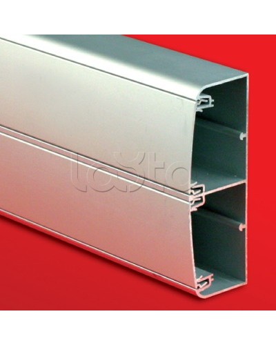 Кабель-канал алюминевый 140х50 (с 2 крышками), цвет серый металлик DKC (01499) в Чебоксарах Кабель-канал Pintop.ru