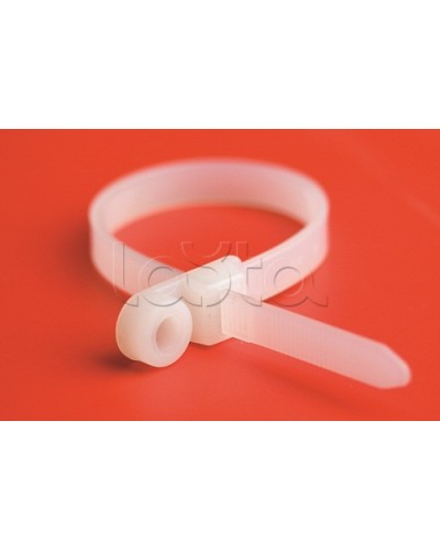 Хомут P6.6 с основанием, белый, 4,8x200 DKC 252205-M в Чебоксарах Стяжки-хомуты Pintop.ru