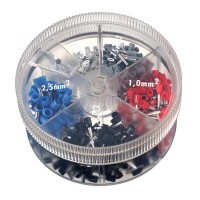 Контейнер наконечников-гильз с изолир.фланцем 1,00 кв.мм красный 1 упаковка - 1000 шт DKC 2ARTD10010