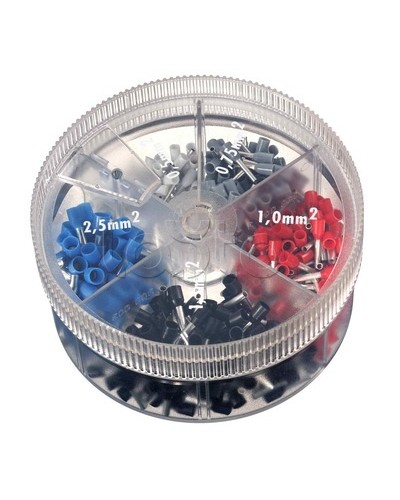 Контейнер двойных наконечников-гильз с изолир.фланцем 0,75-2,50 кв.мм 1 упаковка - 200 шт DKC 2ARTD555 в Чебоксарах Крепежные изделия Pintop.ru