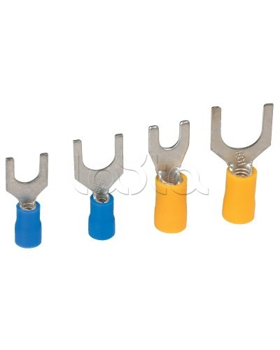 Наконечник вилочный с изолир.фланцем 1,5-2,5 кв.мм 8,2 мм (НВИ) DKC 2B18P в Чебоксарах Держатели, клипсы, скобы Pintop.ru