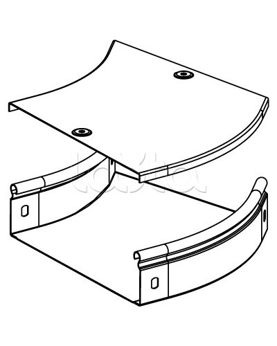Угол CPO 45 горизонтальный 45° 100х50 DKC 36062 в Чебоксарах Аксессуары для лотков Pintop.ru