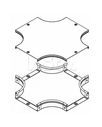 Крышка DPX на ответвитель крестообразный осн. 200 DKC 38064 в Чебоксарах Аксессуары для лотков Pintop.ru