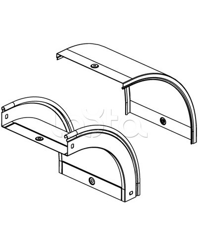 Крышка CD 90 на угол вертикальный внеш. 90° осн. 200 DKC 38244 в Чебоксарах Аксессуары для лотков Pintop.ru