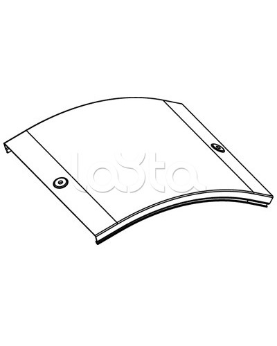 Крышка CD 45 на угол вертикальный внешн. 45° осн. 200 DKC 38264 в Чебоксарах Аксессуары для лотков Pintop.ru