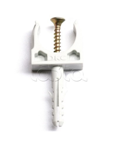 Держатель с защелкой и дюбелем, д.16 мм DKC 51316 в Чебоксарах Держатели, клипсы, скобы Pintop.ru