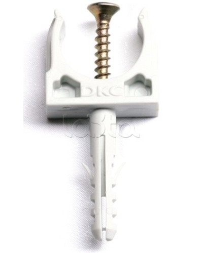 Держатель с защелкой и дюбелем, д.32 мм DKC 51332 в Чебоксарах Держатели, клипсы, скобы Pintop.ru