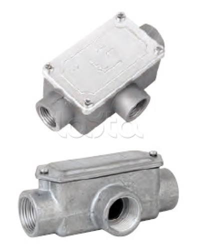 Коробка ответвительная алюминиевая, 3 ввода, М20х1,5 ,IP55, 118х67х42мм DKC 6330-20 в Чебоксарах Распределительные коробки Pintop.ru