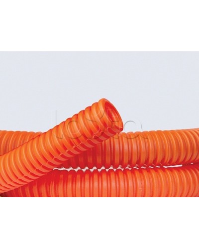 Труба ПНД гибкая гофр. д.32мм, лёгкая без протяжки, 25м, цвет оранжевый DKC 70932 в Чебоксарах Труба гофрированная Pintop.ru
