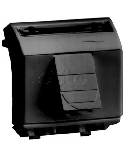 Компьютерная розетка RJ-45, кат.6A 8P8C, Hyperline, Dual IDC: 110&Krone Brava, черн., 2мод DKC 77679N в Чебоксарах Розетки компьютерные и телефонные Pintop.ru