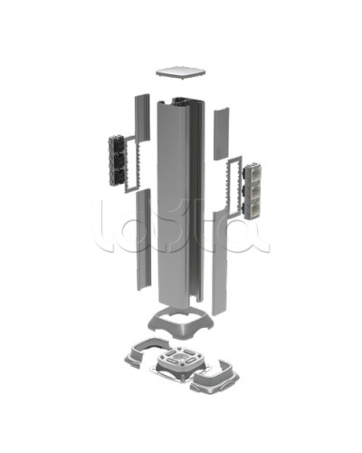 Колонна алюминевая 0,71 м, цвет светло-серебристый металлик DKC 09591 в Чебоксарах Аксессуары для стоек и шкафов Pintop.ru