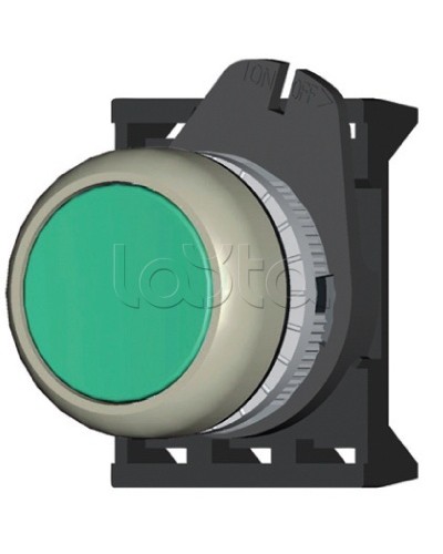 Кнопка плоская прозрачная с фиксацией, зеленая DKC ABDLM2 в Чебоксарах Аксессуары для стоек и шкафов Pintop.ru