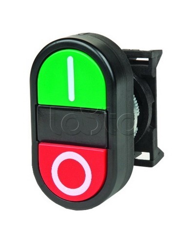 Кнопка двойная плоская, черная DKC ABFTM в Чебоксарах Кнопки выхода Pintop.ru