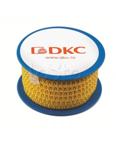 Колечко маркировочное +, 4-8мм. черное на желтом DKC AZS410BY в Чебоксарах Крепежные изделия Pintop.ru