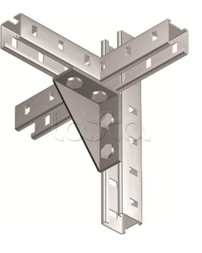 Уголок двойной усиленный левый, горячеоцинкованный DKC BMC1022HDZ в Чебоксарах Аксессуары для лотков Pintop.ru
