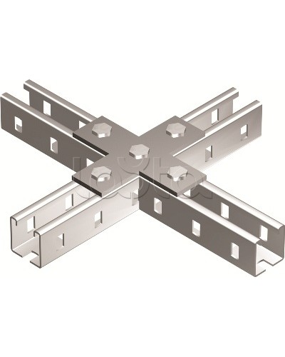 Пластина соединительная Х-обр., горячеоцинкованная DKC BMD1041HDZ в Чебоксарах Аксессуары для лотков Pintop.ru