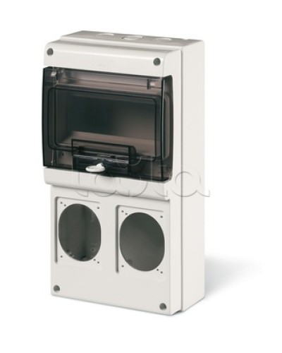 Корпус на 8 модулей и 2 поста с основанием 70х87 мм. Тип M340 DKC DIS6722300 в Чебоксарах Аксессуары для стоек и шкафов Pintop.ru