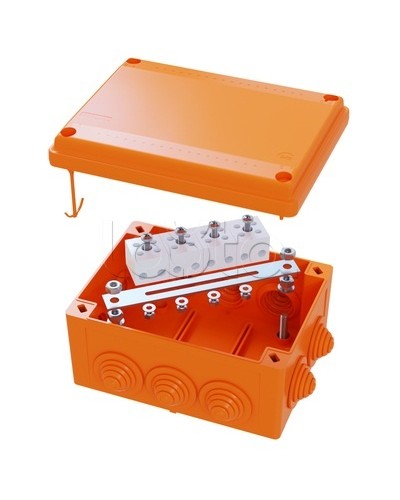 Коробка распределительная IP56, пластиковая с кабельными вводами и клеммниками 150х110х70мм DKC FSK21410 в Чебоксарах Распределительные коробки Pintop.ru