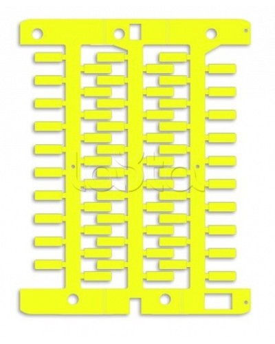 Маркировка для провода, жесткая, для трубочек. 4х12мм. Желтая DKC NUT12Y в Чебоксарах Крепежные изделия Pintop.ru