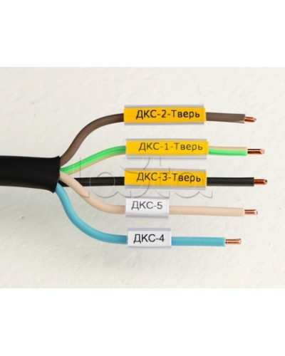 Маркировка для провода, гибкая, для трубочек. 4х10мм. Белая DKC NUTFL10 в Чебоксарах Крепежные изделия Pintop.ru