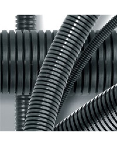 Труба гофрированная DN17мм, ПВ-2, д. вн. 16,8 мм, д. нар. 21,2 мм, полиамид 6 DKC (PA601721F2) в Чебоксарах Труба гофрированная Pintop.ru