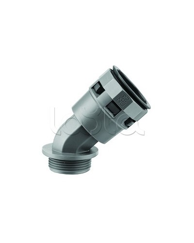 Муфта 45 грд. труба-коробка DN 23 мм, М25х1,5, полиамид, цвет черный DKC PAL23M25N в Чебоксарах Повороты, муфты, тройники Pintop.ru