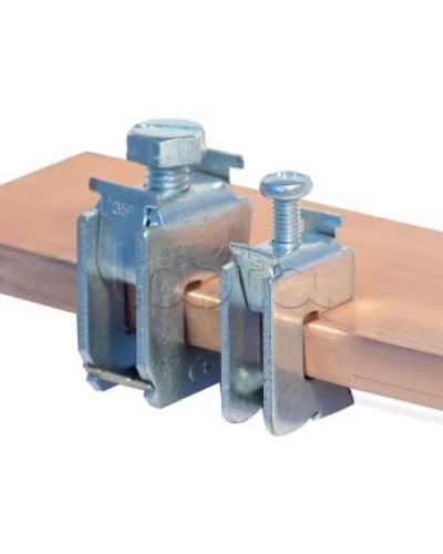 Шинная клемма для кабеля, сечение шины 5 мм, кабель 70-120 мм DKC R5BC0512 в Чебоксарах Аксессуары для лотков Pintop.ru