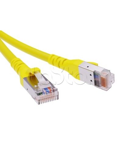 Патч-корд экранированный CAT6A SF/UTP 4х2, LSZH, желтый, 0.5м DKC RN6ASF4505YL в Чебоксарах Патчкорды (медные) Pintop.ru