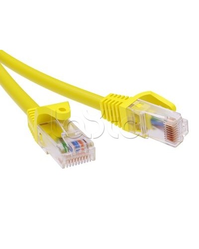 Патч-корд неэкранированный CAT6 U/UTP 4х2, LSZH, желтый, 5м DKC RN6UU4550YL в Чебоксарах Патчкорды (медные) Pintop.ru