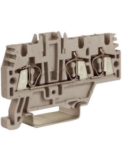 Зажим 2,5 кв.мм серый 1 ввод/2 вывода DKC ZHM510GR в Чебоксарах Держатели, клипсы, скобы Pintop.ru