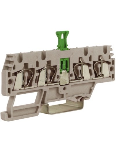 Зажим, 2 ввод/2 вывода, серый 2,5 кв.мм, с размыкателем DKC ZHMS10GR в Чебоксарах Держатели, клипсы, скобы Pintop.ru