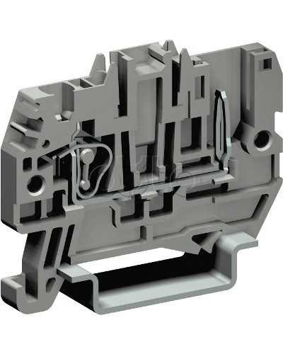 Пружинная проходная клемма со штыревым контактом. Серая. 2,5 кв. мм. DKC ZHVP300GR-RET в Чебоксарах Аксессуары для лотков Pintop.ru