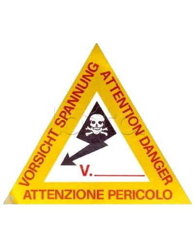 Предупреждающая табличка 120мм DKC ZTA002 в Чебоксарах Аксессуары для лотков Pintop.ru