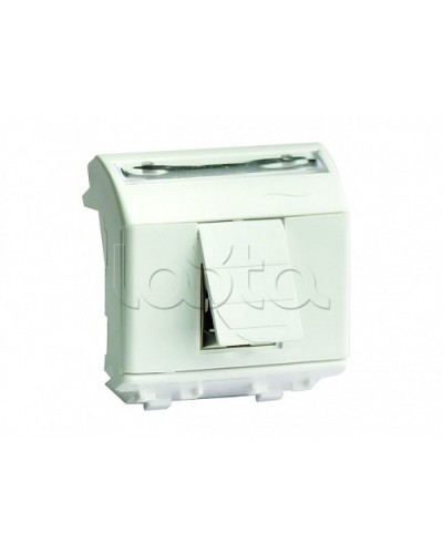 Ком.роз. RJ45 кат.6A, 8P8C, Brava, белая, 2мод DKC 76679B в Чебоксарах Аксессуары для стоек и шкафов Pintop.ru